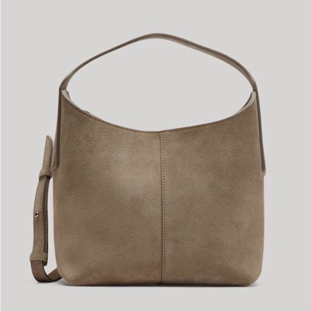 Banana Republic Mini Slouchy Vida Suede Bag in Timeless Taupe - Picture 2 of 12